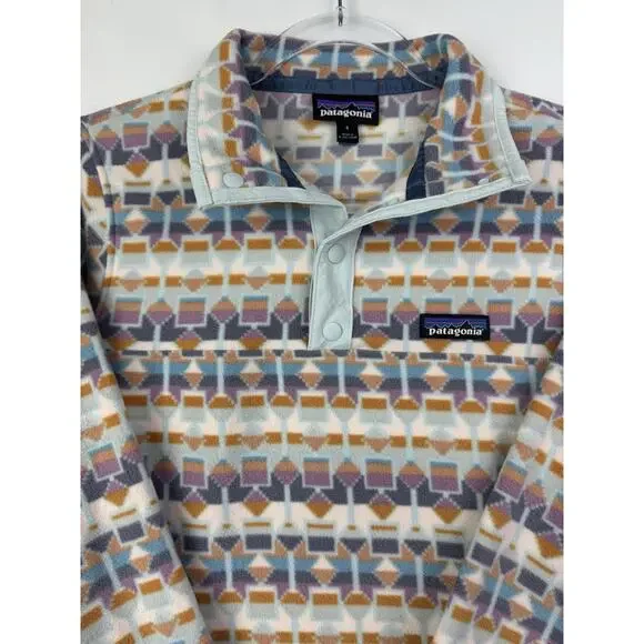 Patagonia Micro D Snap T Fleece Pullover Cedar Mesa Geometric Size Small - Picture 12 of 12